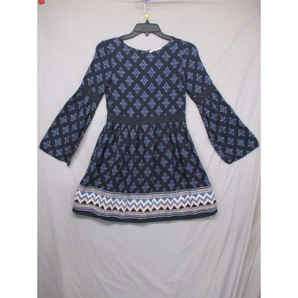 H&M Bohemian Patterned Bell Sleeves Dresss Girls Size 10-11